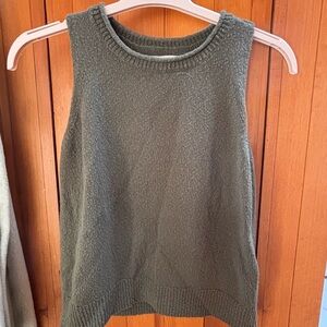 LOFT Forest Green Sleeveless Sweater